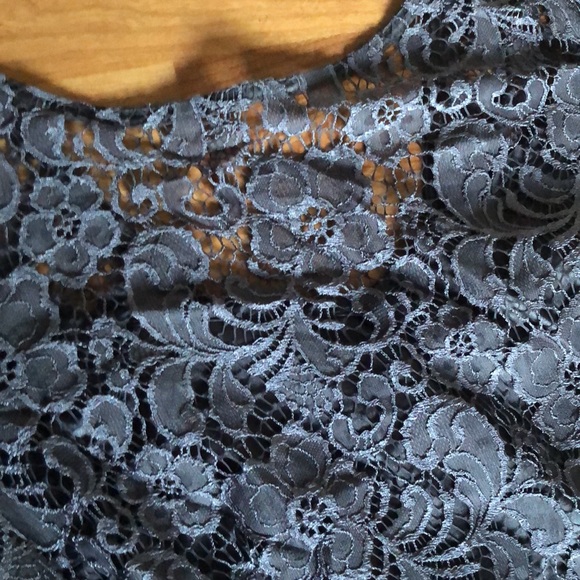 Grey Lace Dress with Built in Slip - Picture 2 of 9